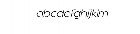 Bicycle_Sans_Light_Italic.ttf Font LOWERCASE