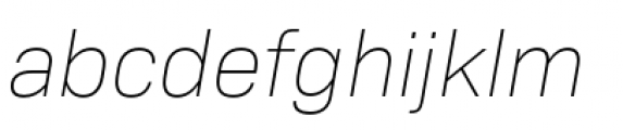Bio Sans Extra Light Italic Font LOWERCASE