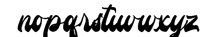 Bidline Font LOWERCASE