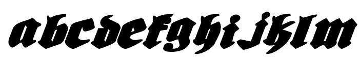 Bierg?rten Expanded Italic Font LOWERCASE
