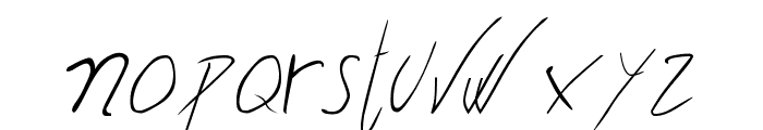 Biffe?s Calligraphy Font LOWERCASE