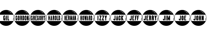 Big Name Buttons JL Font UPPERCASE