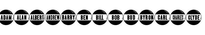 Big Name Buttons JL Font LOWERCASE