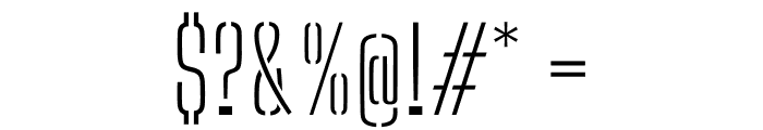 Big Shoulders Stencil Text Thin Font OTHER CHARS