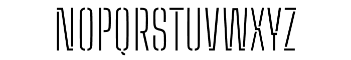 Big Shoulders Stencil Text Thin Font UPPERCASE