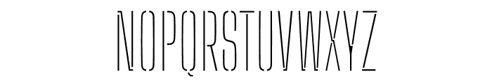 Big Shoulders Stencil Thin Font UPPERCASE