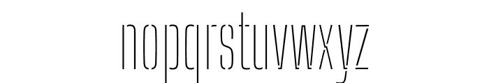 Big Shoulders Stencil Thin Font LOWERCASE
