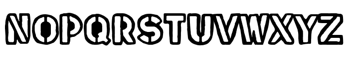 Big Storm Stencil Font UPPERCASE