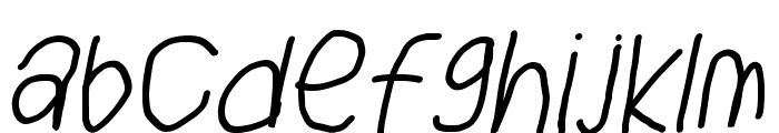 Big Writer Italic Font LOWERCASE