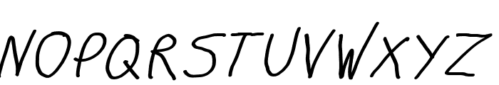 BigWriter-Italic Font UPPERCASE