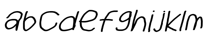 BigWriter-Italic Font LOWERCASE