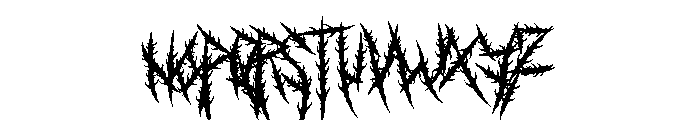 Bigmad Font LOWERCASE