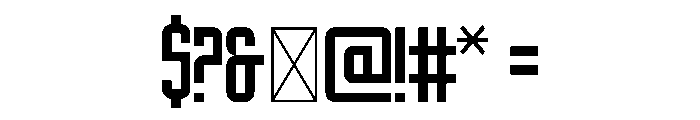 Bigwhale Condensed Font OTHER CHARS