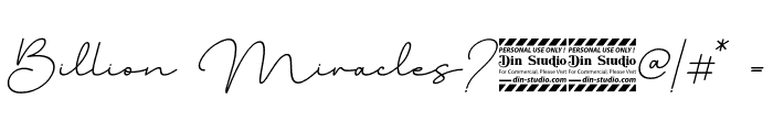 Billion Miracles personal use Font OTHER CHARS
