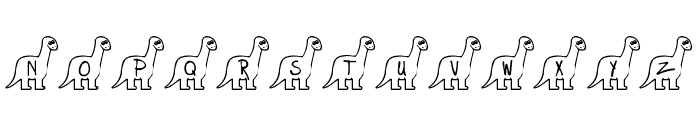 BillyBear Dinosaurs Font UPPERCASE