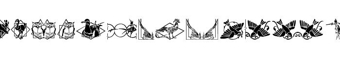 Bird Stencil Design II Font LOWERCASE