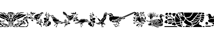 Birds Two Font UPPERCASE