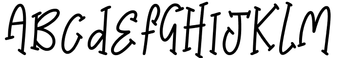 Birthday Song Font UPPERCASE