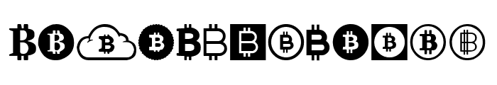 Bitcoin Font UPPERCASE