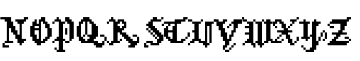 Bitmgothic Font UPPERCASE