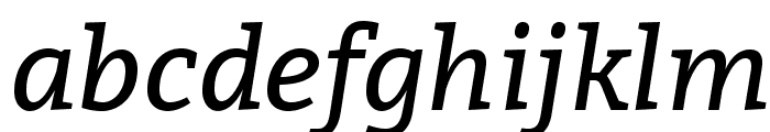 Bitter-Italic Font LOWERCASE