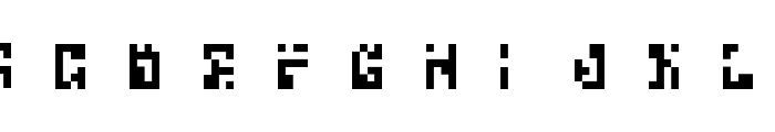 Bitwise Alpha Font UPPERCASE