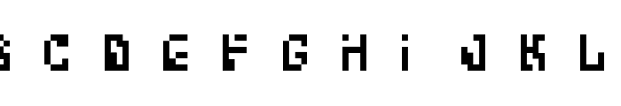Bitwise Alpha Font LOWERCASE