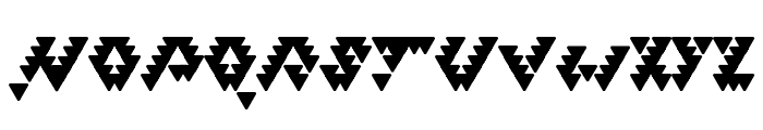 Bizar Loved Triangles Font UPPERCASE
