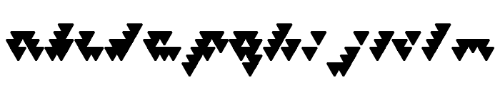 Bizar Loved Triangles Font LOWERCASE