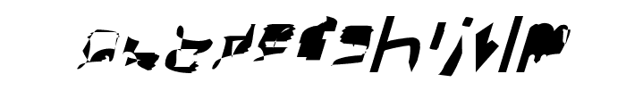 bitstorm oblique Font LOWERCASE