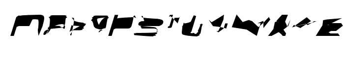 bitstorm ultraextended oblique Font LOWERCASE