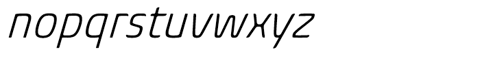 Biome Narrow Light Italic Font LOWERCASE