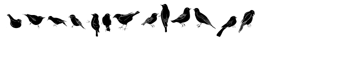 Birds Regular Font UPPERCASE