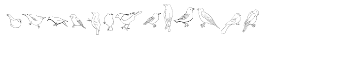 Birds Regular Font LOWERCASE
