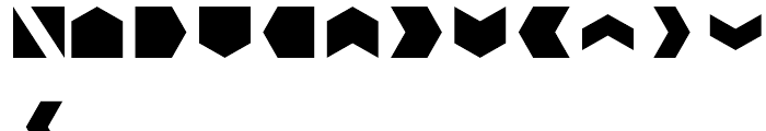 Bismuth Stencil Symbols Font UPPERCASE