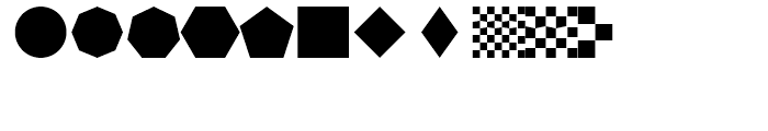 Bismuth Stencil Symbols Font LOWERCASE