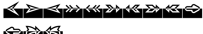 Bix Bats Arrow Font UPPERCASE