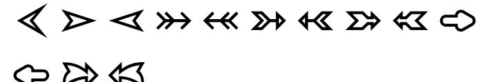 Bix Bats Arrow Font LOWERCASE