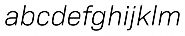 Bio Sans Light Italic Font LOWERCASE