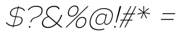 Biondi Sans ExtraLight Italic Font OTHER CHARS