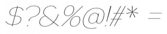 Biondi Sans UltraLight Italic Font OTHER CHARS