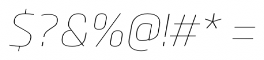 Bitner UltraLight Italic Font OTHER CHARS