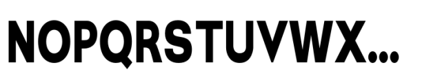 Bia Sans Low Bold Condensed Font UPPERCASE