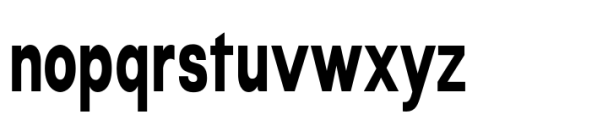 Bia Sans Low Bold Condensed Font LOWERCASE