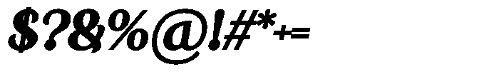 Bianca Morris Bold Italic Font OTHER CHARS