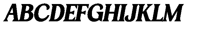 Bianca Morris Bold Italic Font UPPERCASE