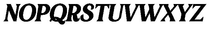 Bianca Morris Bold Italic Font UPPERCASE