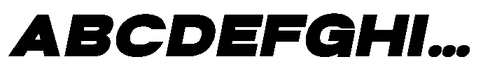 Biarty Black Oblique Font UPPERCASE