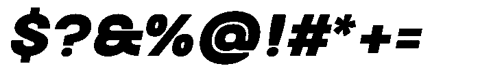 Biarty Extra Bold Oblique Font OTHER CHARS