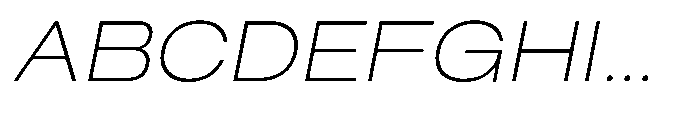 Biarty Extra Light Oblique Font UPPERCASE